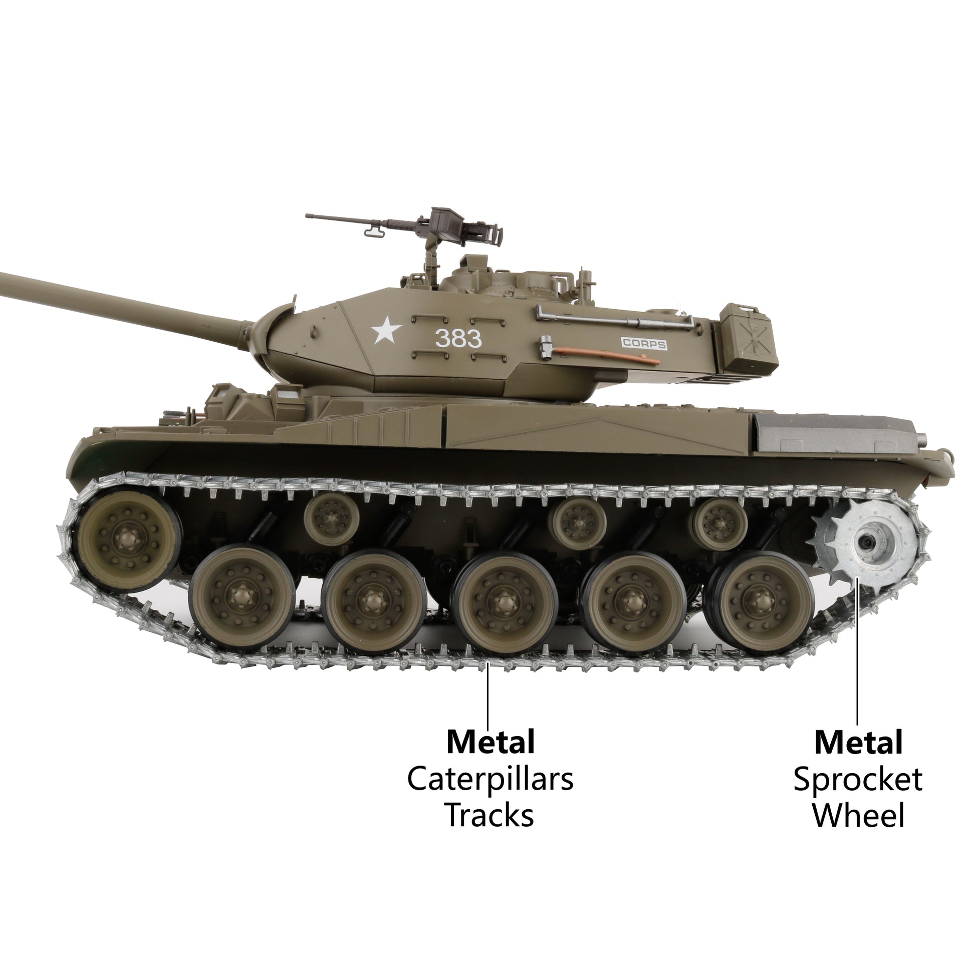 M41 Walker Bulldog 1:16 RC Tank Upgraded Version