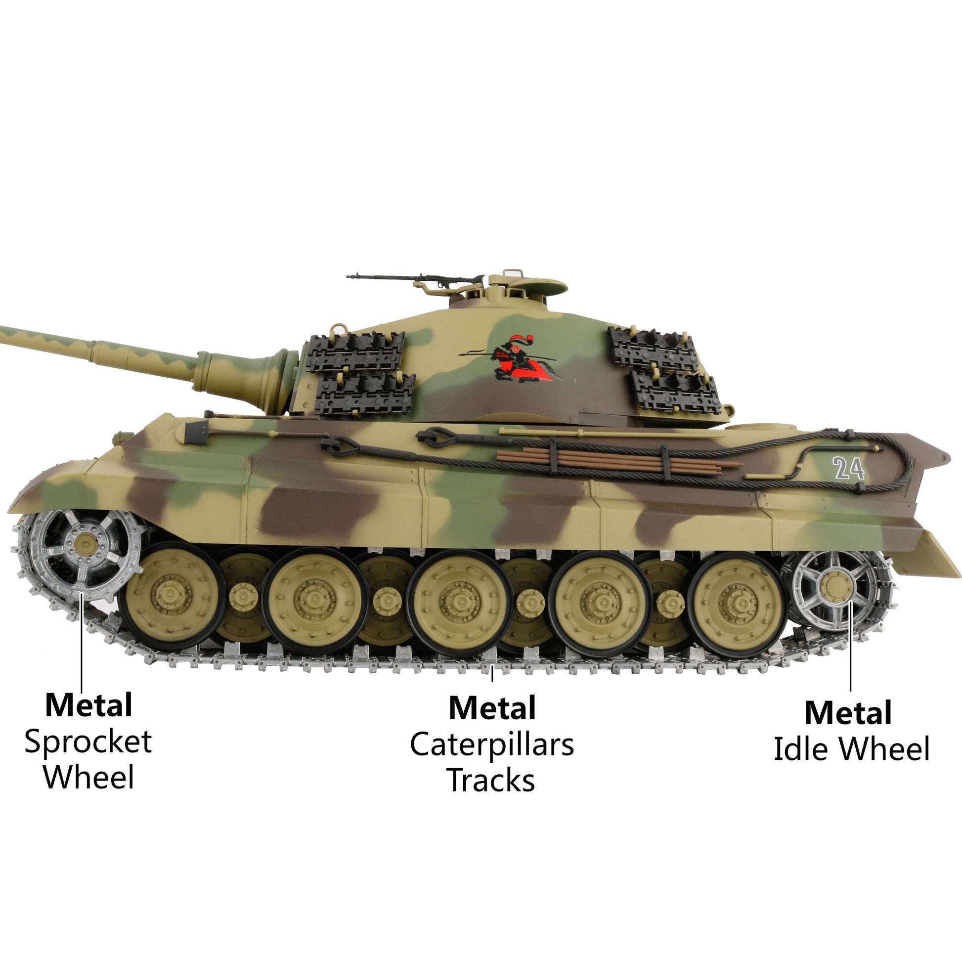 Panzerkampfwagen VI Ausf.B Tiger II RC Tank Model 1:16 Upgraded Version