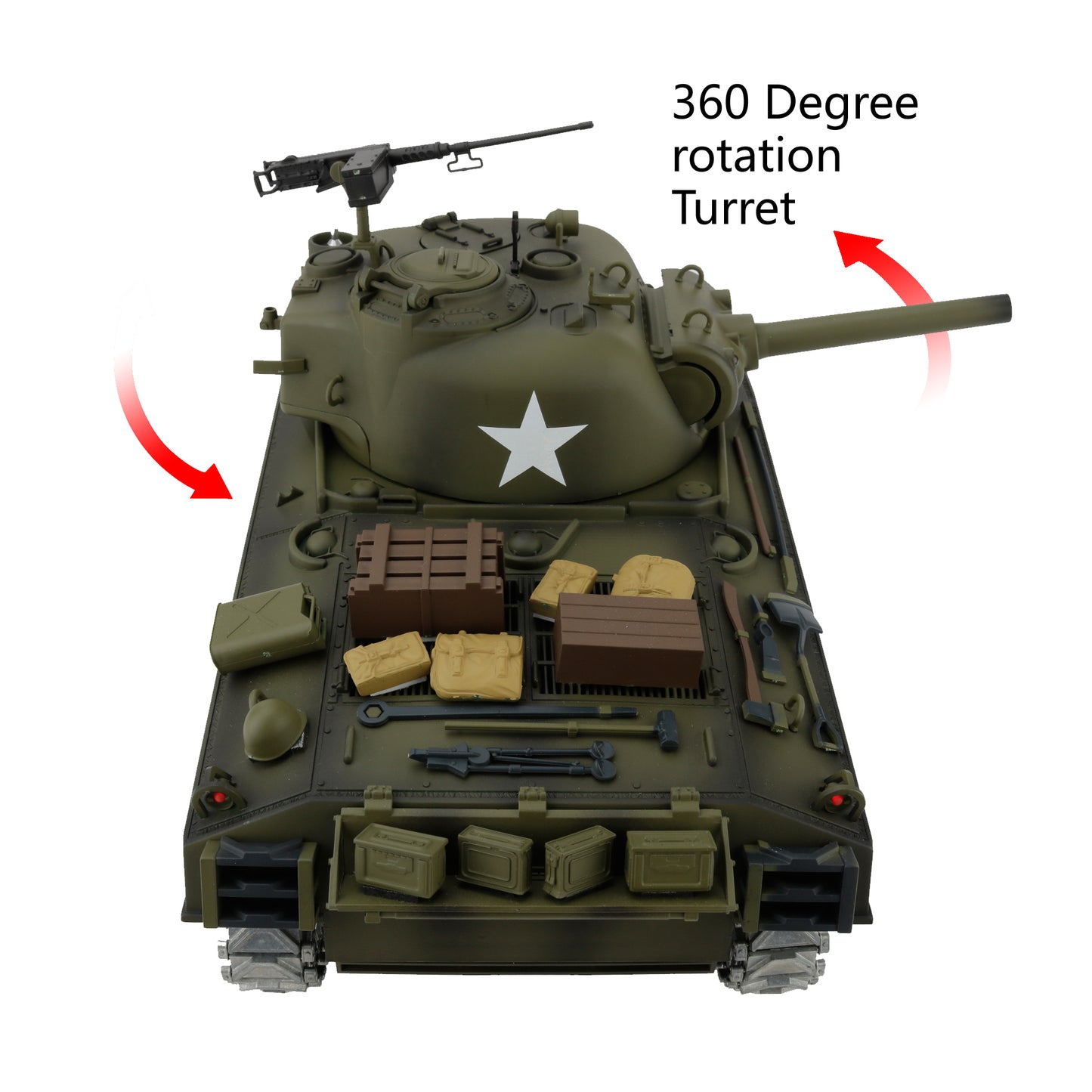 M4 Sherman RC Tank Model 1:16 Upgraded Version